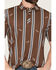 Image #3 - Ferrell Men's Rhett Striped Print Short Sleeve Snap Stretch Polo Shirt, Brown, hi-res