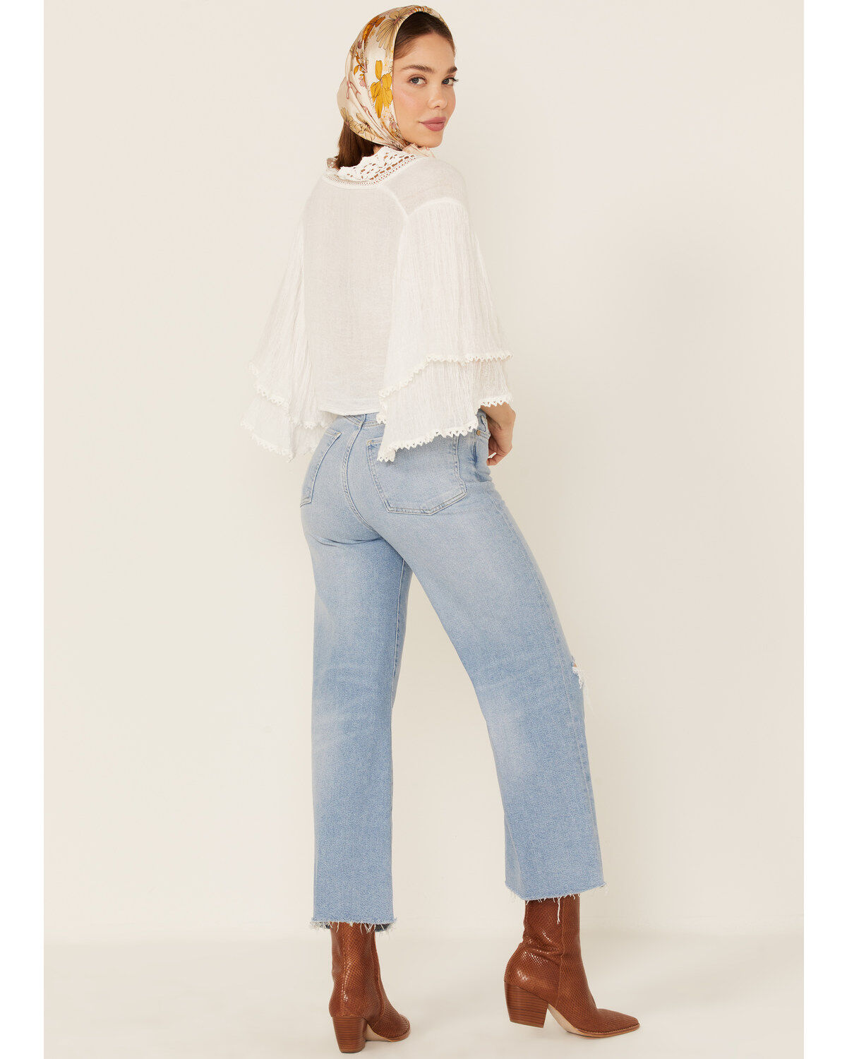 Image #3 - 7 For All Mankind Women's Luxe Vintage Cropped Jo Trouser Flare Jeans, Blue, hi-res