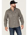 Brixton Men's Bowery Chamois Solid Long Sleeve Button-Down Western Shirt , Grey, hi-res