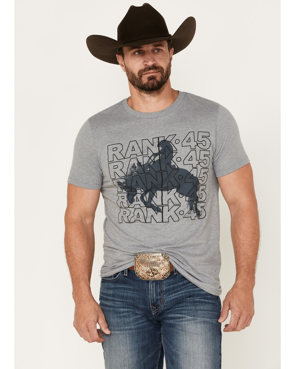 Image #1 - RANK 45® Men's Repeat Short Sleeve Graphic T-Shirt, , hi-res