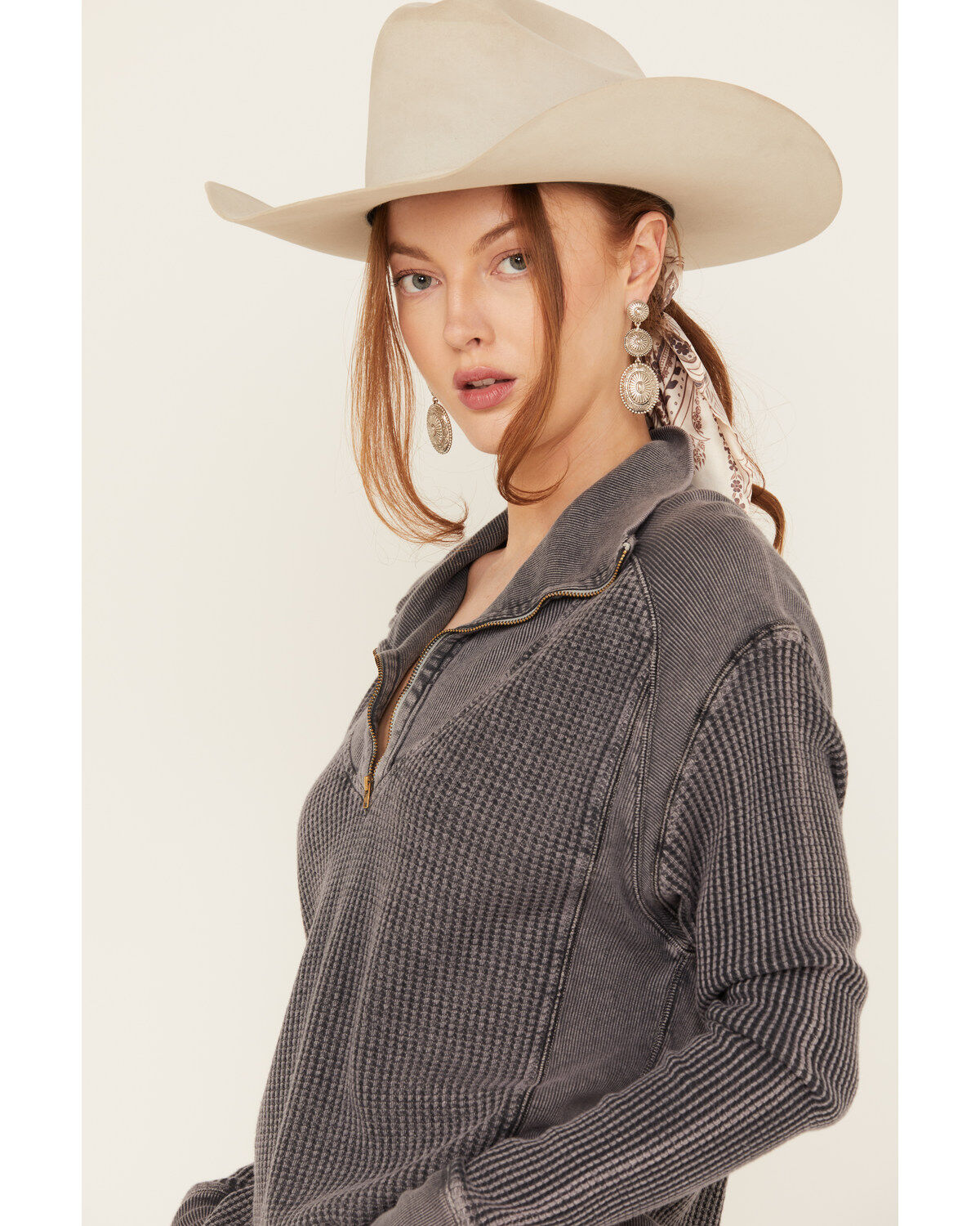 Image #2 - Free People Women's Ashton Zip Thermal Long Sleeve Pullover, , hi-res