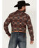 Image #4 - Rock & Roll Denim Men's Southwestern Print Long Sleeve Pearl Snap Stretch Western Shirt, Dark Grey, hi-res