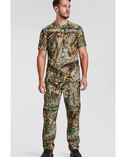 Image #3 - Under Armour Men's Realtree Iso-Chill Brushline Short Sleeve Work Shirt , Camouflage, hi-res