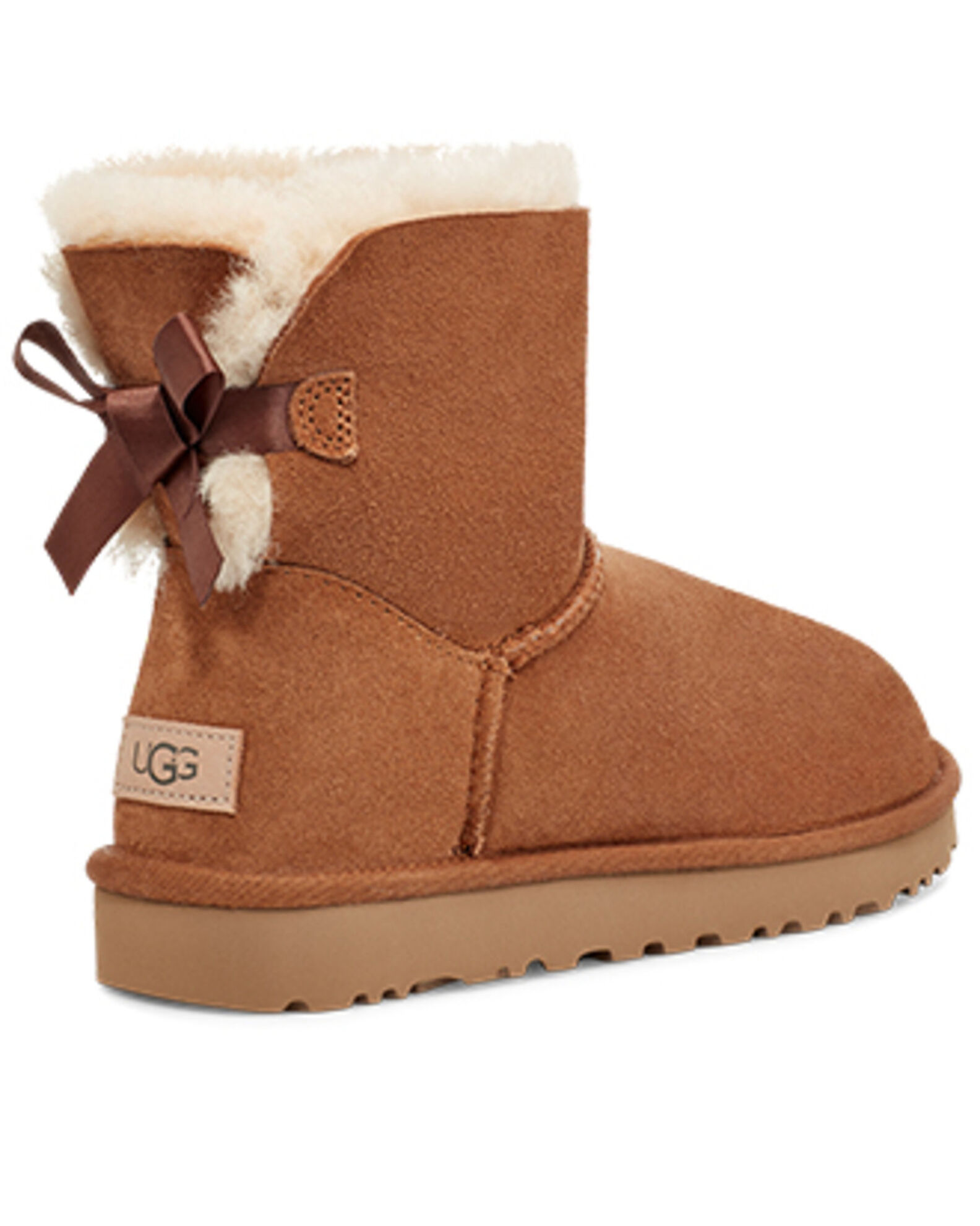 Image #4 - UGG Women's Mini Bailey Bow II Boots, Chestnut, hi-res