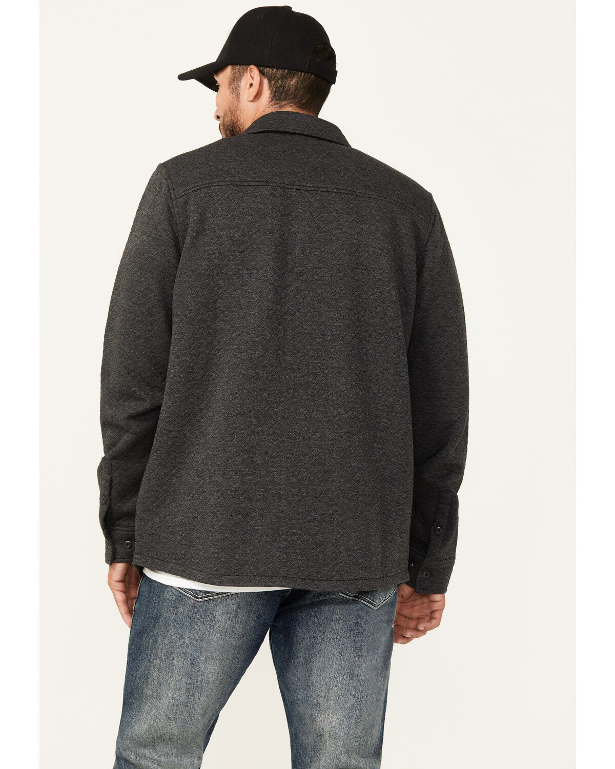 Image #4 - Brothers and Sons Men's Madison Long Sleeve Button Down Shirt Jacket, Charcoal, hi-res