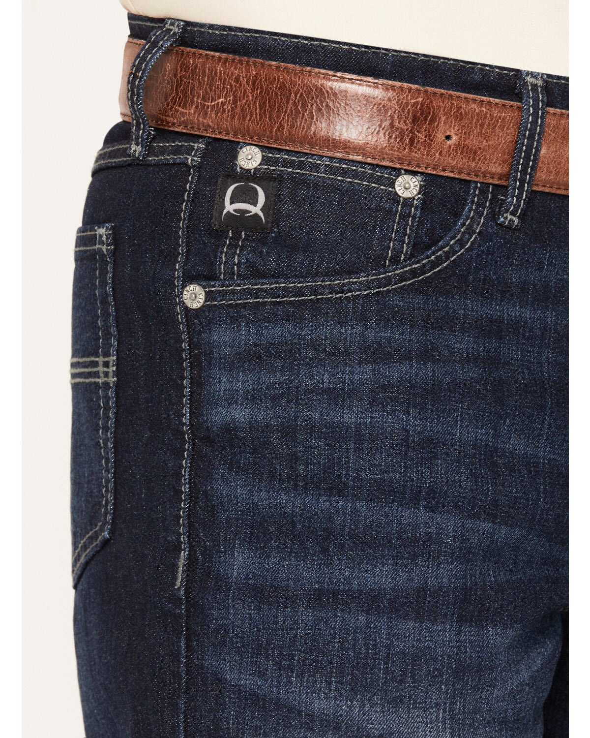 Image #2 - Cinch Men's Black Label Dark Wash Loose Tapered Performance Stretch Denim Jeans, Dark Wash, hi-res