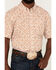 RANK 45 Men's Kickin Southwestern Print Short Sleeve Button Down Western Shirt , Gold, hi-res
