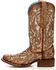 Corral Women's Orix Glitter Inlay & Studded Western Boots - Square Toe, Brown, hi-res