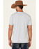 Cinch Men's Circle Logo Short Sleeve Graphic T-Shirt , Grey, hi-res