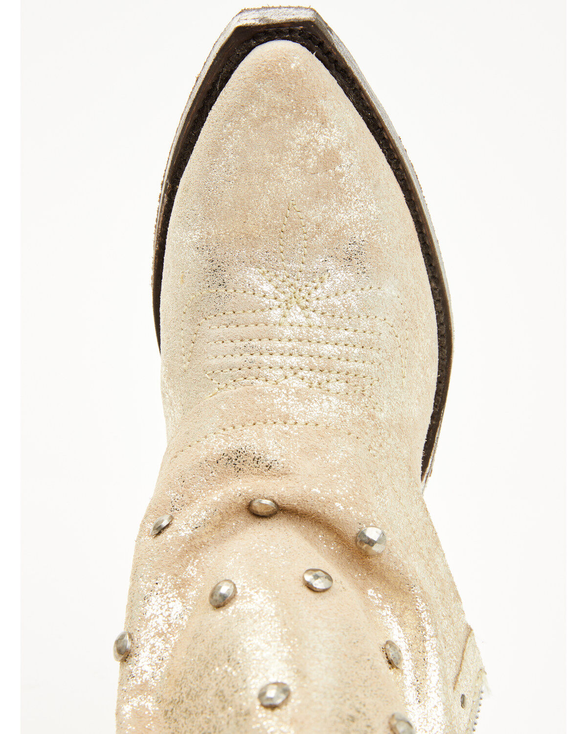 Image #6 - Liberty Black Women's Danet Tall Studded Western Boots - Round Toe, Gold, hi-res
