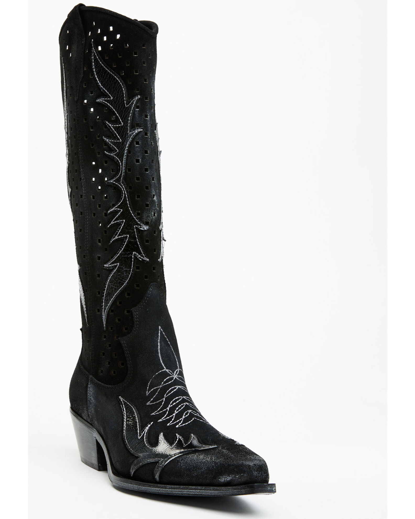Product Name Italian Cowboy Women s Perforated Tall Western Boots Snip Toe