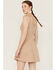 Wild Moss Women's Tie Front Faux Suede Dress, Chocolate, hi-res