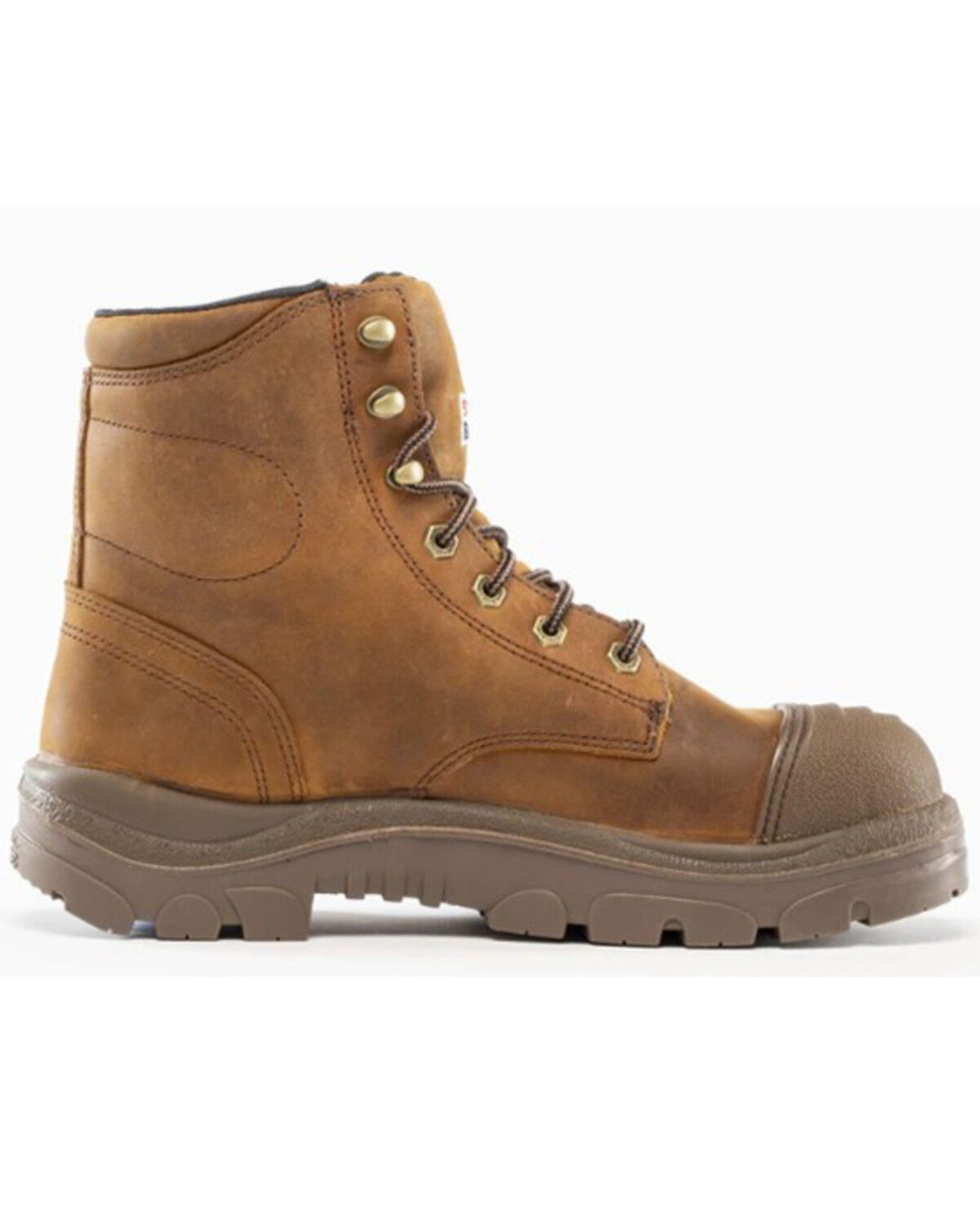 Image #2 - Steel Blue Men's 6" Argyle Scuff Lace-Up Work Boots - Steel Toe, Brown, hi-res