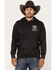 Cowboy Hardware Men's Grey To The Core Graphic Hooded Sweatshirt , Grey, hi-res