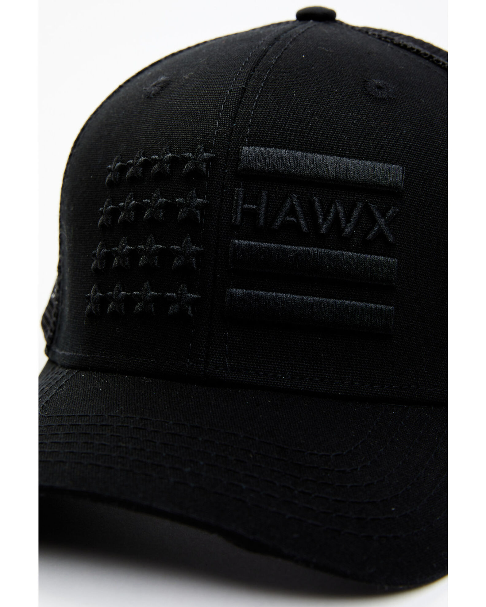 Image #2 - Hawx Men's Stars & Stripes Logo Ball Cap, Black, hi-res