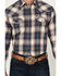 Image #3 - Cody James Men's Harvest Plaid Print Long Sleeve Snap Western Shirt, Cream, hi-res