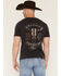 Image #1 - Wrangler Men's American Legend Steer Head Short Sleeve Graphic T-Shirt, Black, hi-res