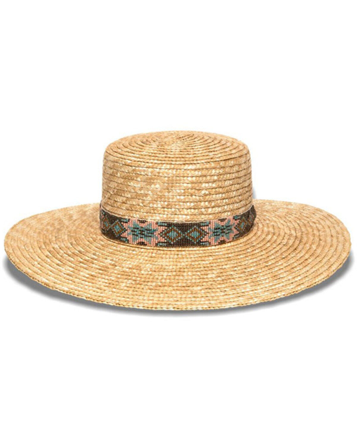 Image #1 - Nikki Beach Women's Bossa Straw Western Fashion Hat, Natural, hi-res