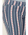 Image #2 - Rock & Roll Denim Americana Striped Flare Jeans, Navy, hi-res
