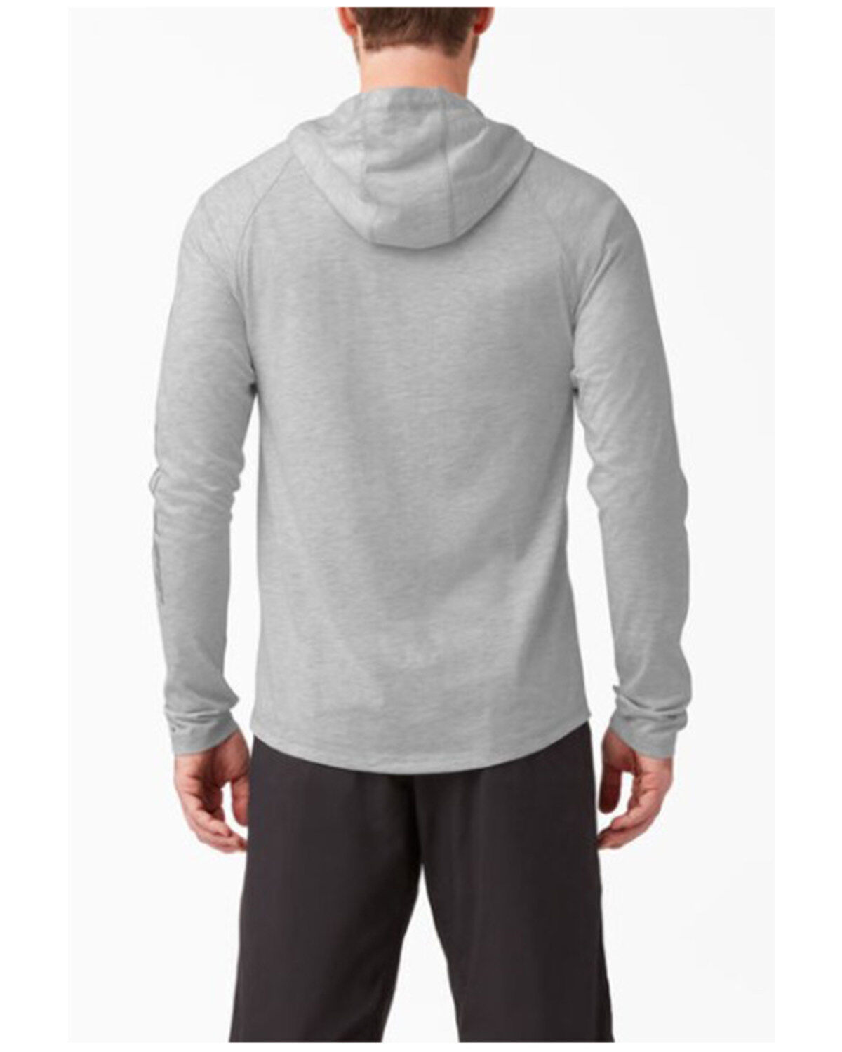 Image #2 - Dickies Men's Cooling Long Sleeve Performance Sun Hooded Work T-Shirt, Ash, hi-res