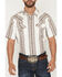 Image #3 - Cody James Men's Atticus Stripe Print Short Sleeve Snap Western Shirt, White, hi-res