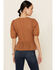 Image #4 - Wishlist Women's Eyelet Peplum Short Sleeve Top, Mustard, hi-res