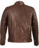 Milwaukee Leather Men's Stand Up Collar Leather Jacket - 5X Big , Brown, hi-res