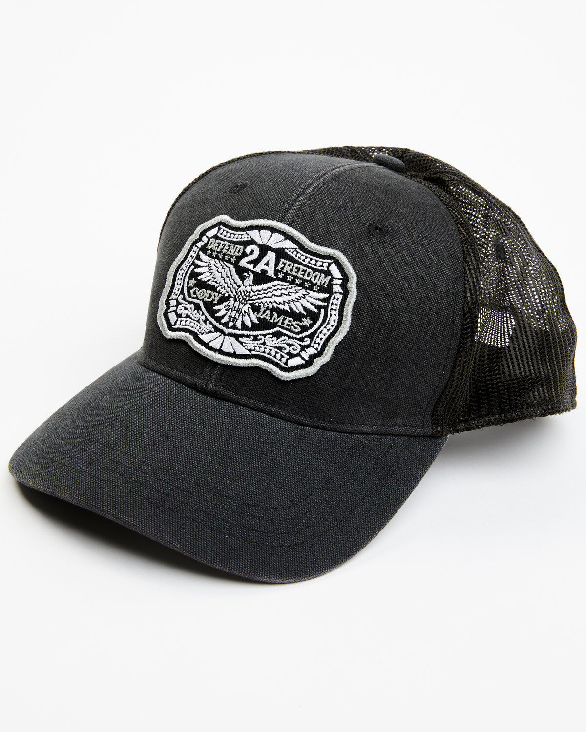 Image #1 - Cody James Men's 2A Freedom Eagle Ball Cap, Black, hi-res