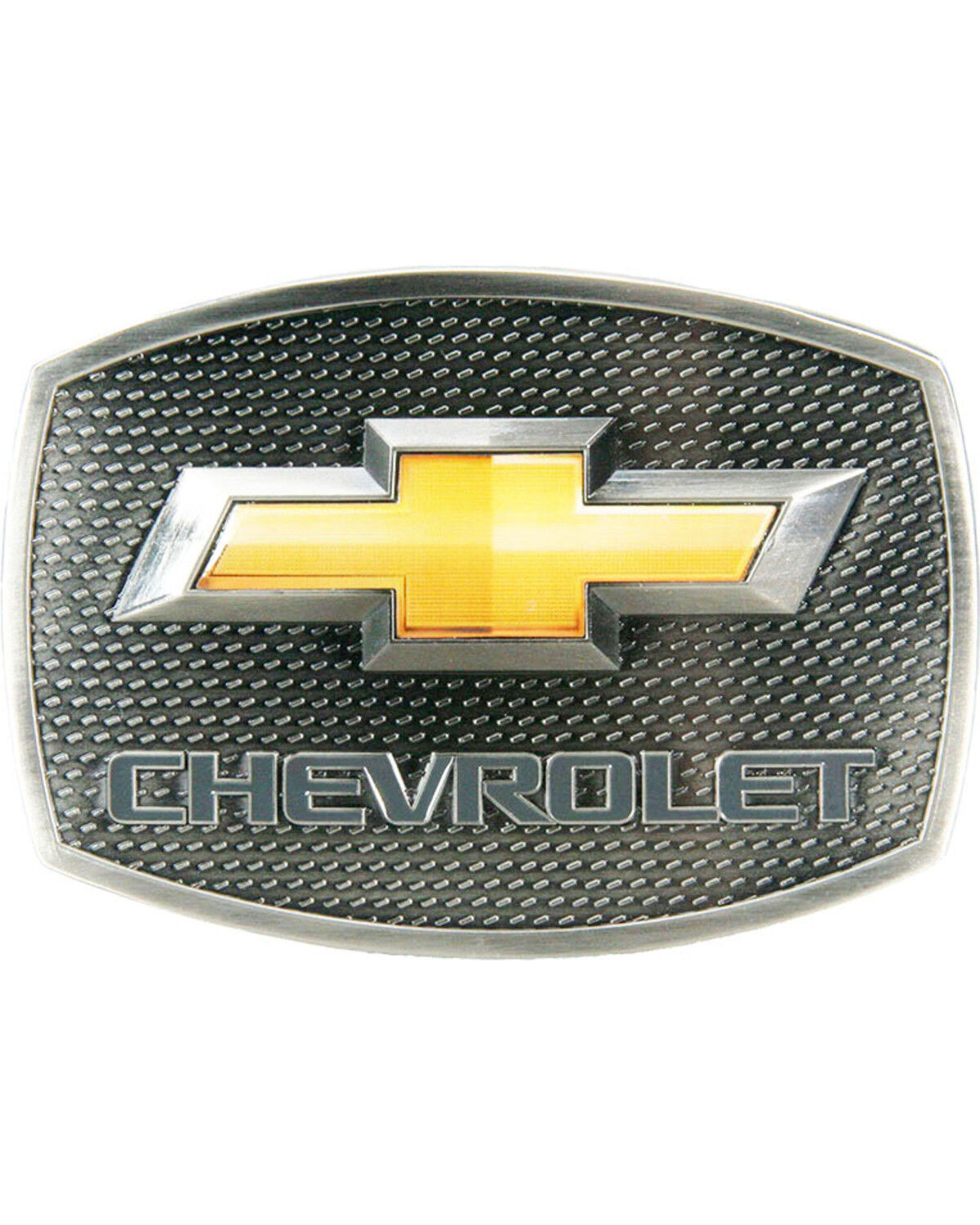 Image #1 - Western Express Men's Silver Chevy Gold Bow Tie Buckle, Silver, hi-res