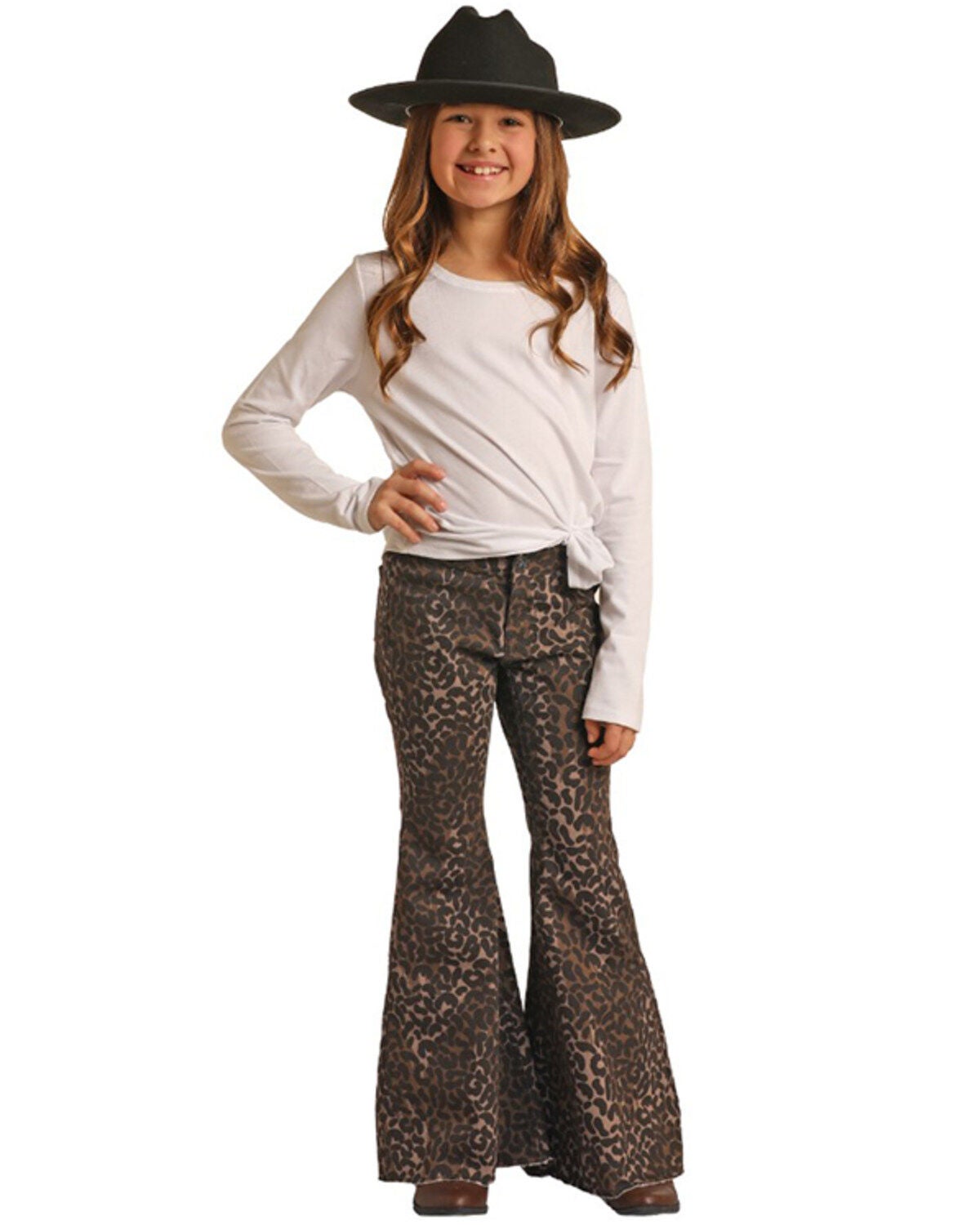cheetah flare pants