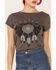Shyanne Women's Desert Dream Weaver Graphic Tee , Charcoal, hi-res