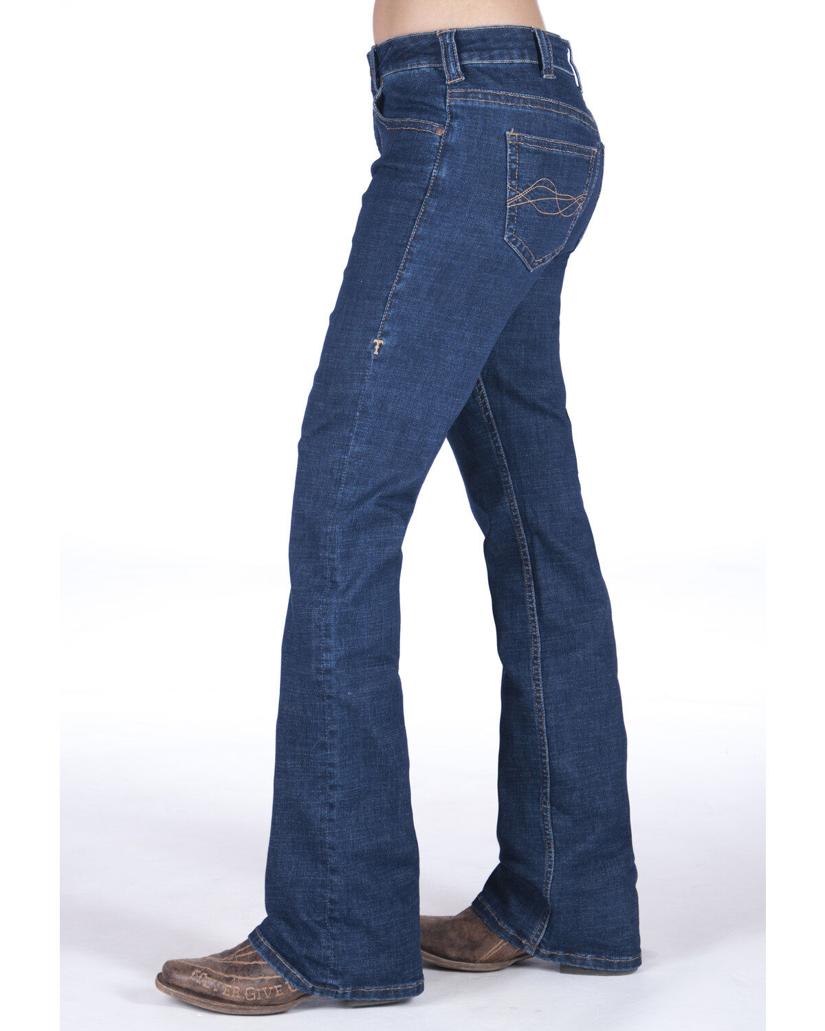 Image #3 - Cowgirl Tuff Women's Delux Medium Wash Bootcut Jeans, , hi-res