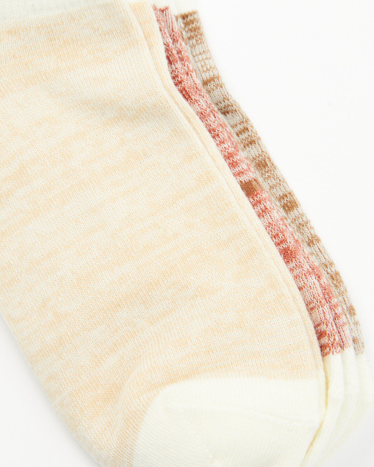 Image #2 - Shyanne Women's No Show Socks - 3-Pack, Beige/khaki, hi-res