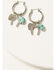 Image #1 - Shyanne Women's Dangle Charm Hoop Earrings, Silver, hi-res