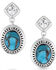 Montana Silversmiths Women's Open Night Sky Turquoise Earrings, Silver, hi-res