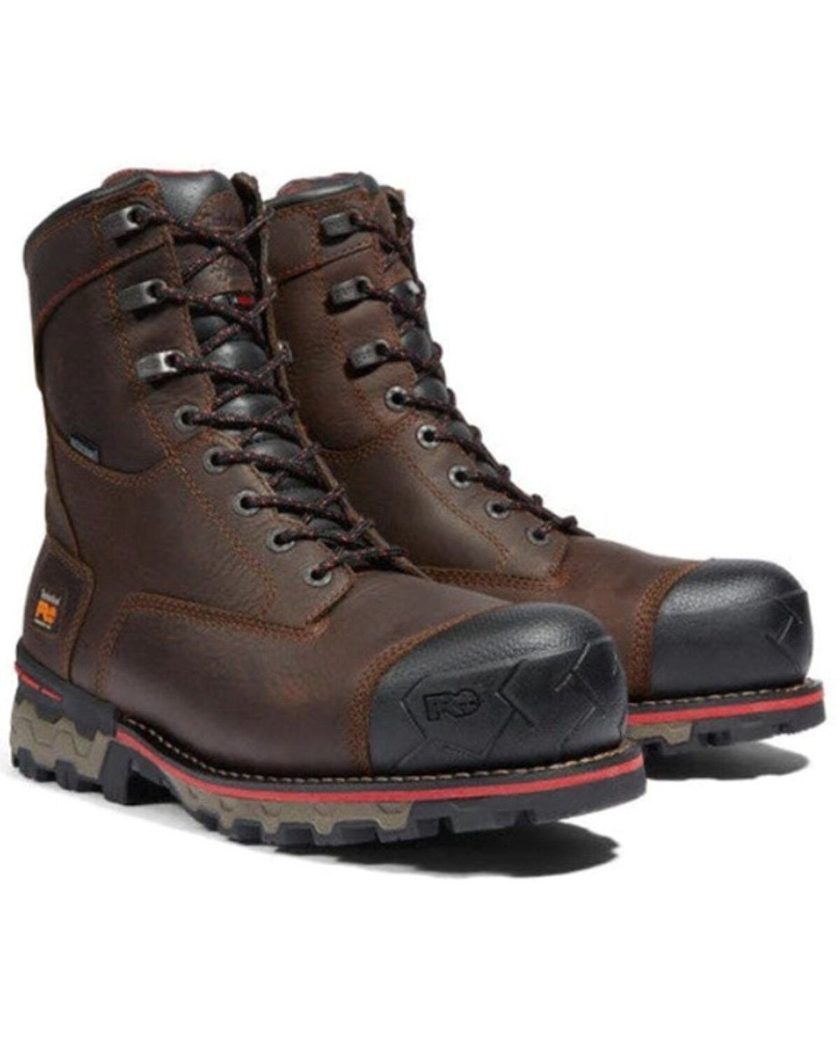 Timberland PRO Men's 8" Boondock Waterproof Work Boots - Composite Toe, Brown, hi-res