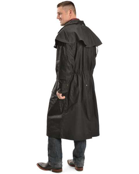 Image #3 - Outback Men's Low Ride Duster Coat, Black, hi-res