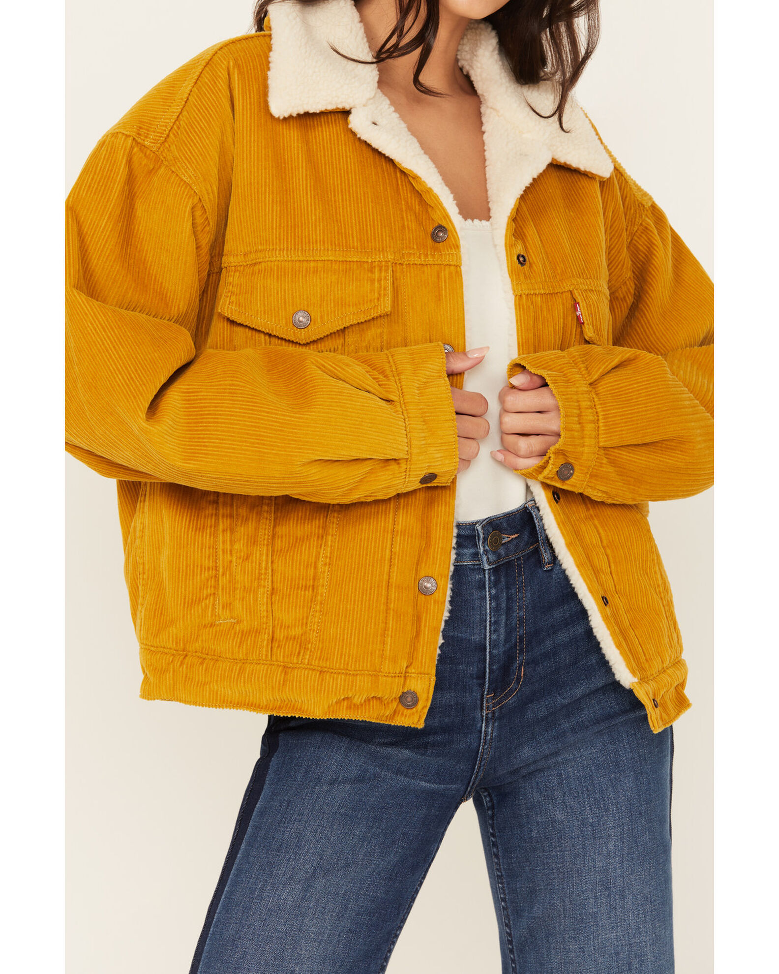 Levi s Women s 90 s Corduroy Sherpa Trucker Jacket Pueblo Mall