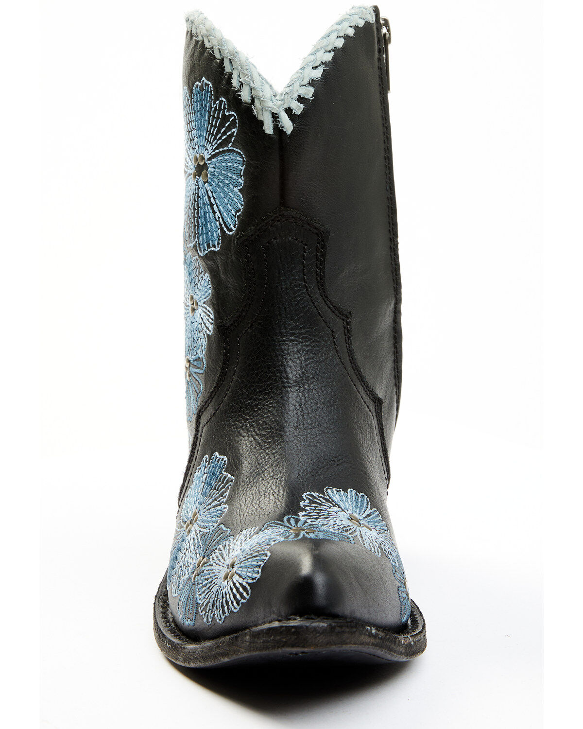 Image #4 - Carborca Silver by Liberty Black Women's Loren Tonal Floral Embroidered Western Fashion Booties - Snip Toe, Black, hi-res