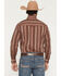 Image #4 - Ely Walker Men's Stripe Print Long Sleeve Snap Western Shirt, Burgundy, hi-res