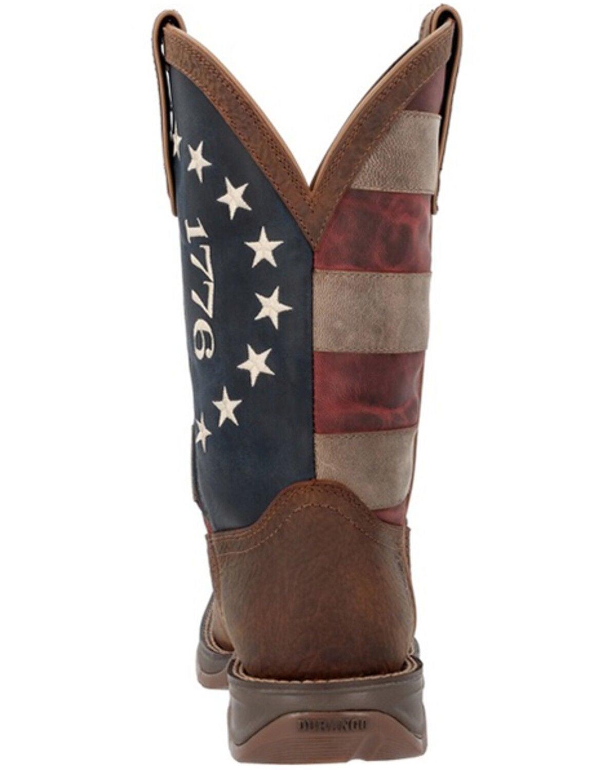Image #5 - Durango Men's Rebel American 250 Western Boots - Broad Square Toe, Brown, hi-res