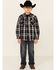 Image #2 - Roper Boys' Plaid Long Sleeve Snap Western Flannel Shirt, Green, hi-res