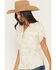 Image #2 - Ariat Women's Badlands Conversational Print Button-Down Short Sleeve Western Shirt, Cream, hi-res