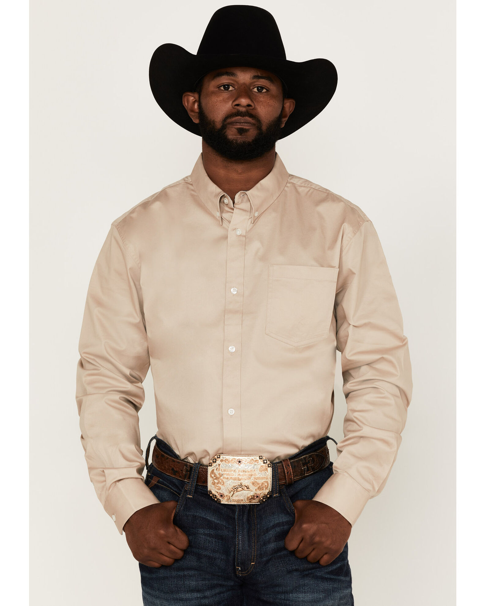 RANK 45 Men s Basic Twill Long Sleeve Button Down Western Shirt Tall Boot Barn