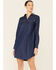 Image #2 - Roper Women's Denim Stitched Mini Dress, Blue, hi-res