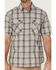Image #3 - Carhartt Men's Rugged Flex® Steel Plaid Print Relaxed Short Sleeve Snap Western Shirt, Steel, hi-res
