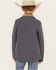 Image #4 - Cinch Boys' Logo Embroidered Softshell Jacket, Blue, hi-res