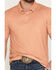 Image #3 - Burlebo Men's Texas Short Sleeve Button-Down Performance Polo Shirt, Orange, hi-res