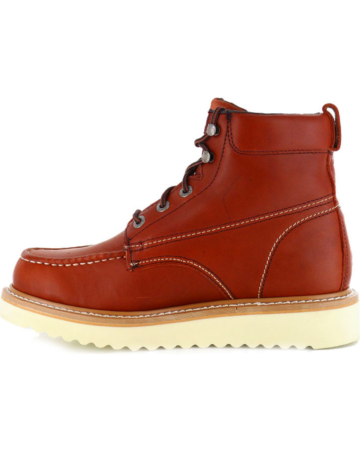 Image #3 - Wolverine Men's Moc-Toe Work Boots, Rust Copper, hi-res