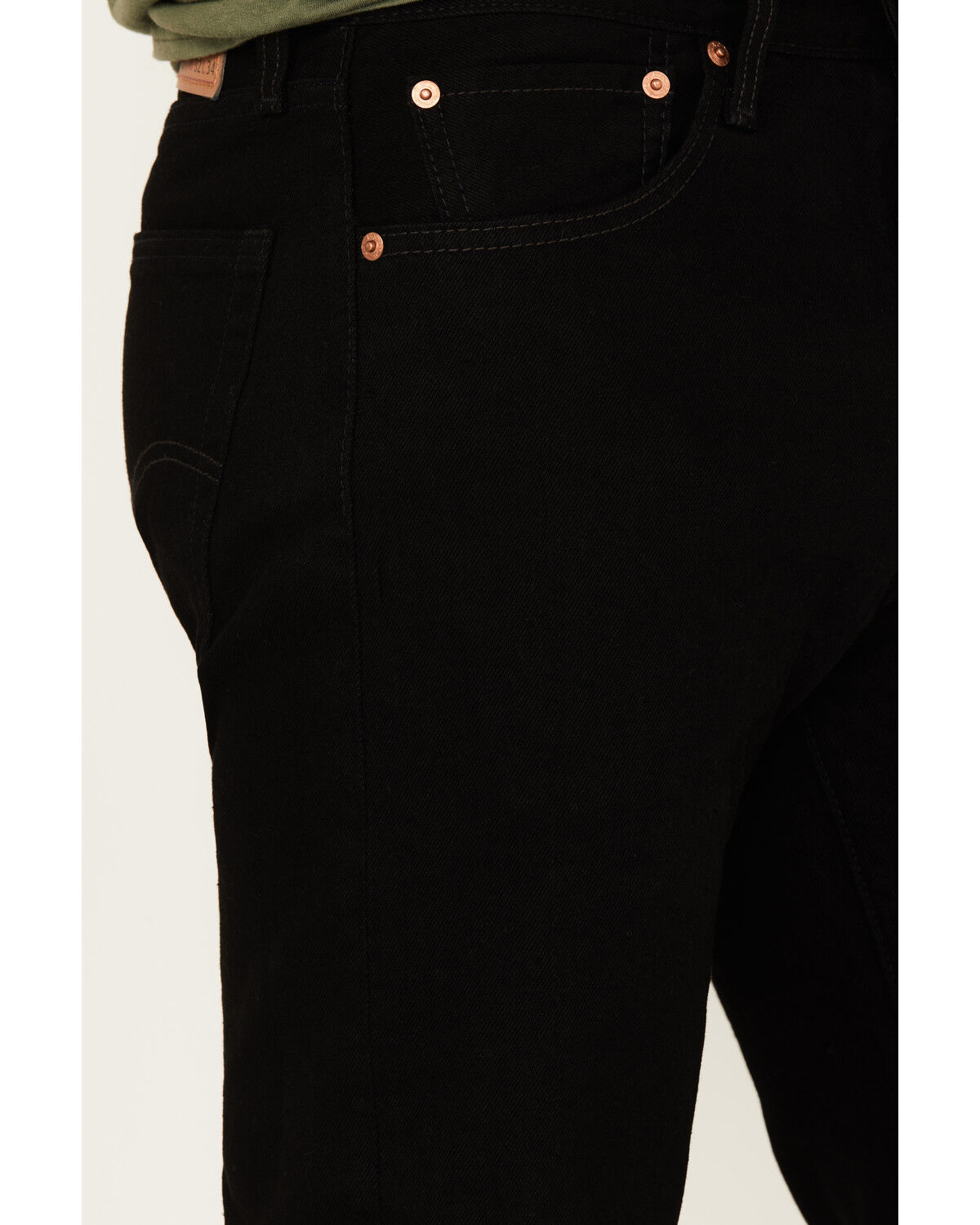 Image #2 - Levi's Men's 501 '93 Straight Leg Stretch Denim Jeans, Black, hi-res